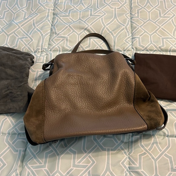 Coach Edie 42 Suede and Pebble Leather Bag - Picture 15 of 15